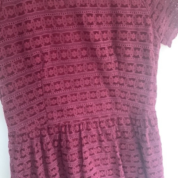 Free People Lace Dress in Burgundy Medium - Picture 4 of 8